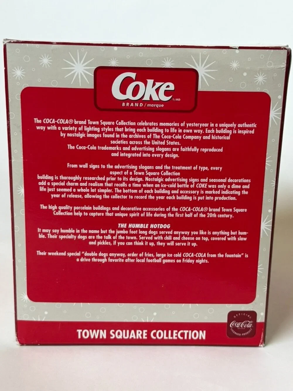 Coca Cola Town Square Collection Humble Hot Dog Stand 2004 Vintage Light Up